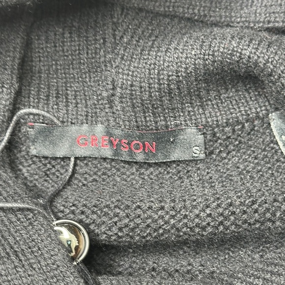 NWT Greyson Rowan Hooded Wool Cashmere Blend Black Poncho Size OS - Picture 7 of 13